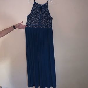 Halter Top Navy Blue formal Dress 16W